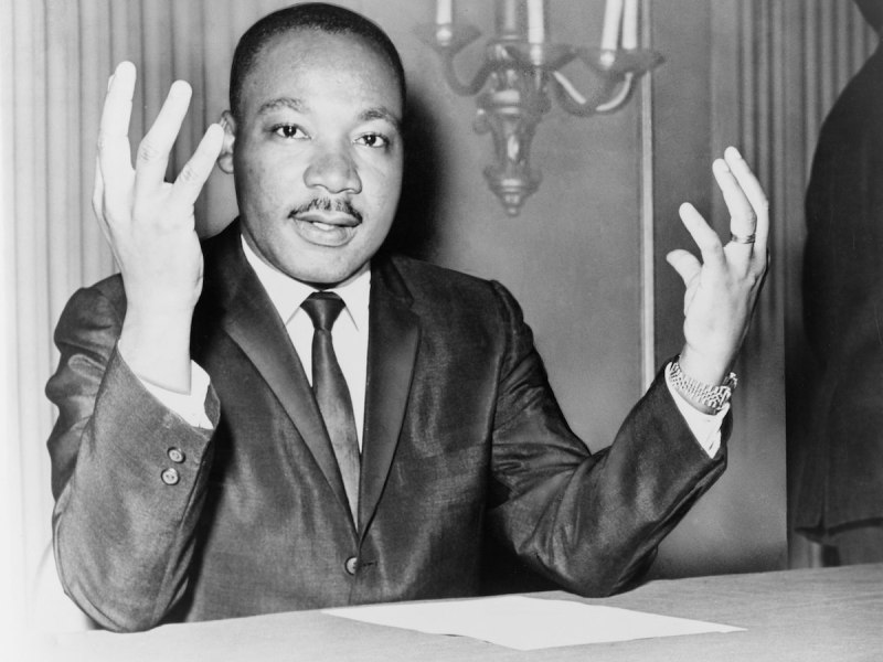 This photo of Rev. Martin Luther King Jr. was taken during a press conference in November 1964. (Dick DeMarsico/NYWTS/CC)