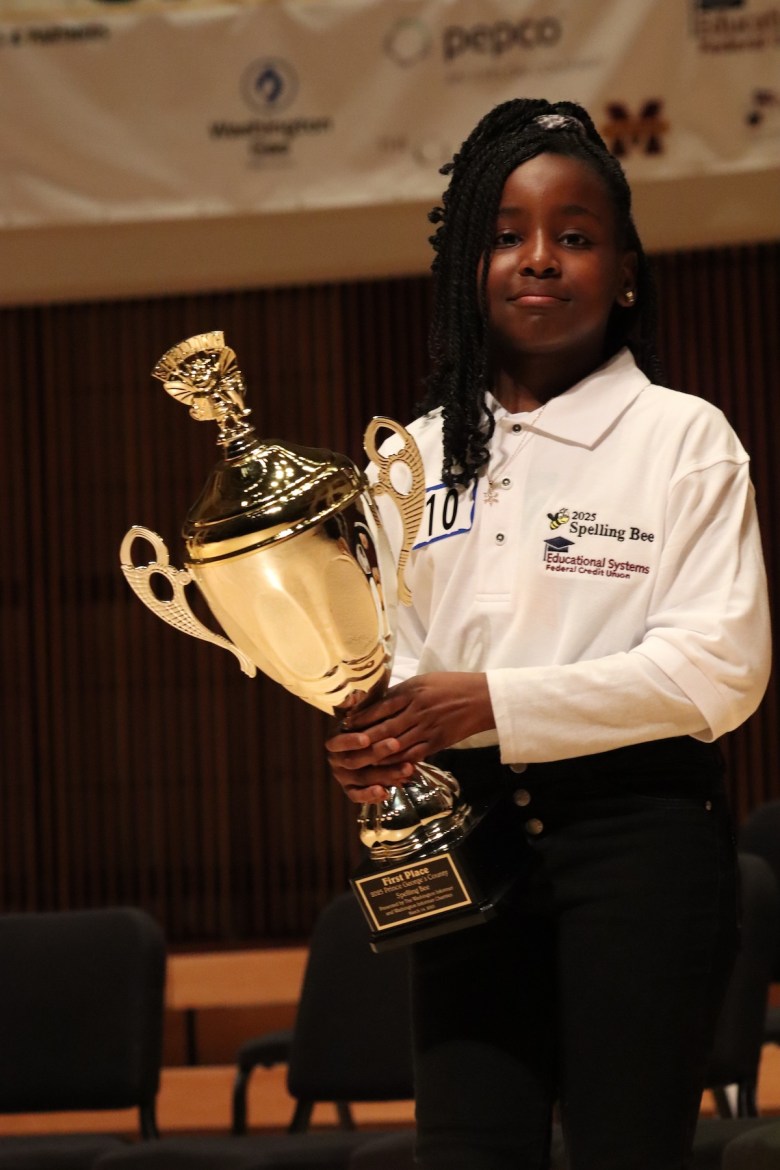As the victor of the Prince George’s County Spelling Bee, Abigail Adegbite, 11, will represent her county at the 100th Scripps National Spelling Bee, which will take place on May 27, 28 and 29. (Shevry Lassiter/The Washington Informer)