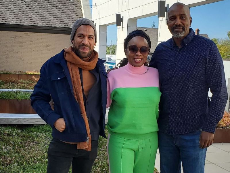 Dr. Calhoun pictured with leaders from Walnut Way Conservation Corp, an organization dedicated to creating an economically diverse community through environmental stewardship, engagement and economic development