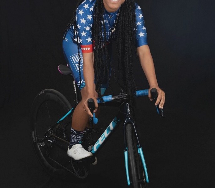 Maize Wimbush, a competitive cyclist hailing from the DMV, pointed out that climate change and weather effects have frequently led to the closing or rescheduling of athletic events, yet another barrier for adolescent athletes. (Courtesy of Maize Wimbush)